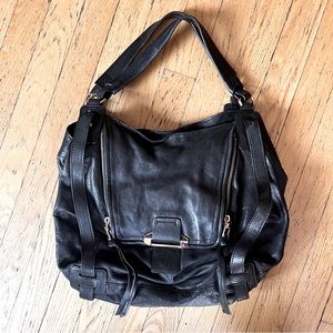 Kooba Johnnie 100% supple leather Shoulder Hobo Handbag Ultramatte EUC